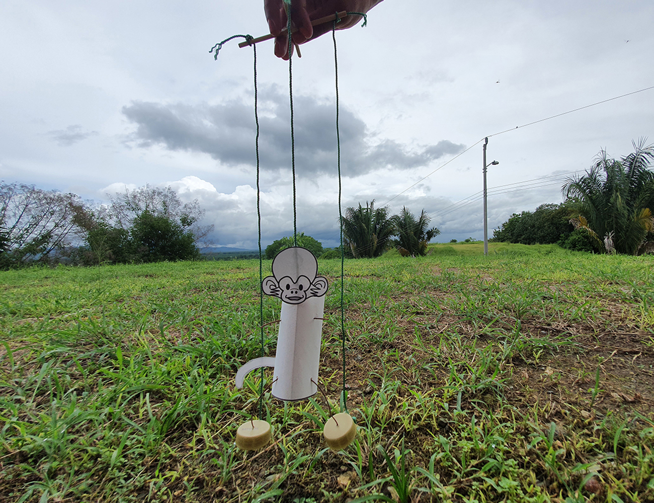 La marioneta de un divertido mono ardilla es la manualidad que elaboraremos en este taller