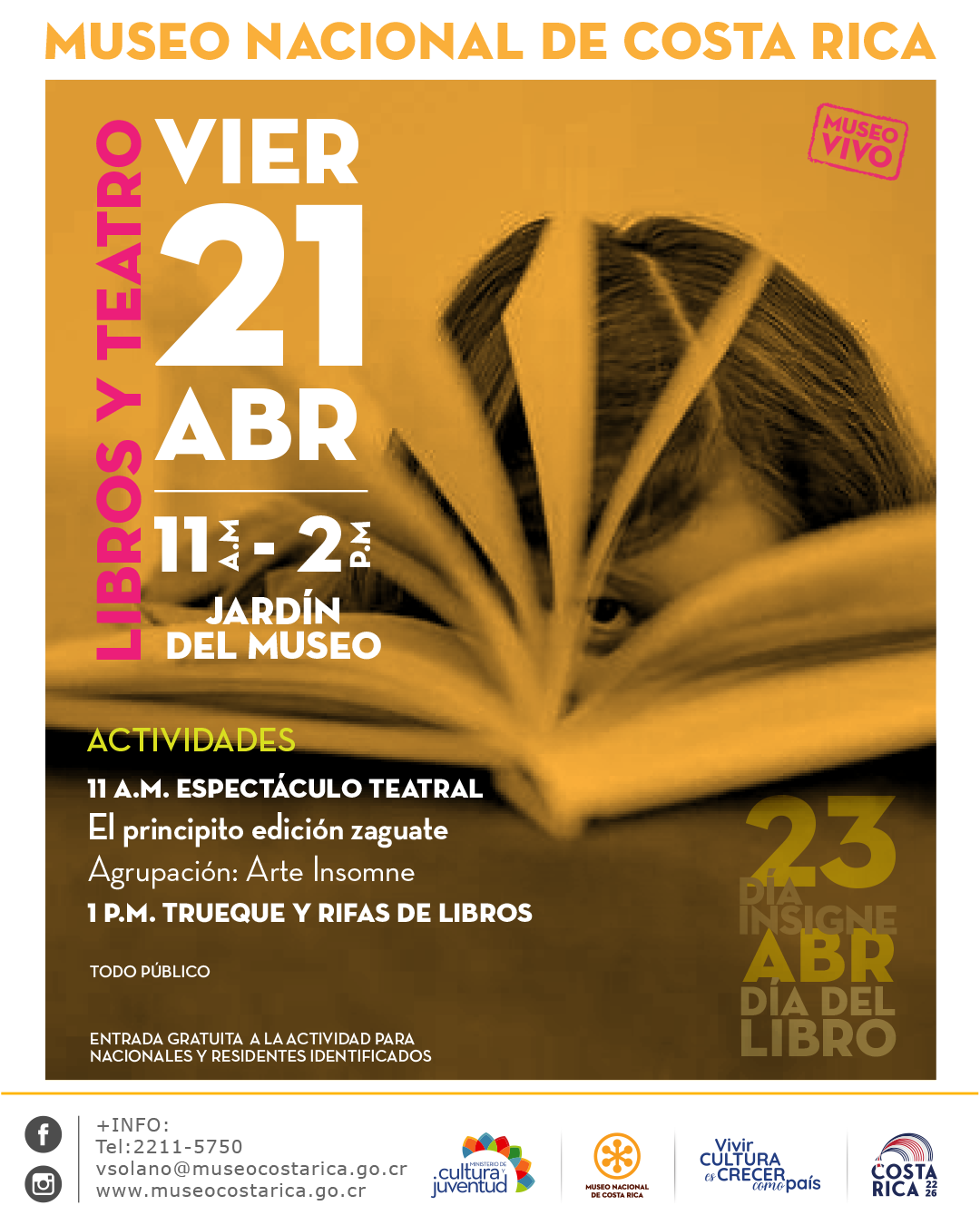 Día del Libro Museo Nacional de Costa Rica 
