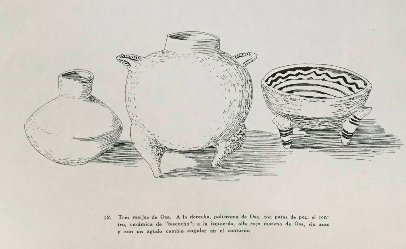 Dibujos de la cerámica recolectada por W. Haberland (Fuente Haberland 1960:98)