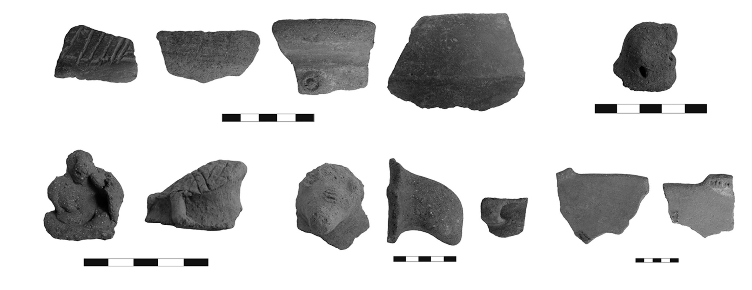 Fragmentos de cerámica diagnóstica, sitios período Chiriquí, península de Osa (Fotos: Francisco Corrales)