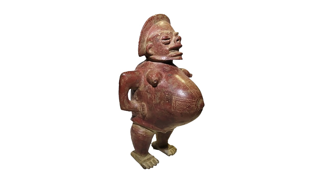 Figura precolombina de mujer embarazada 300-800 dC.