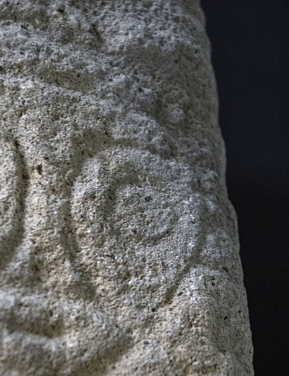 Detalle de figura de piedra, tipo "Totem"
