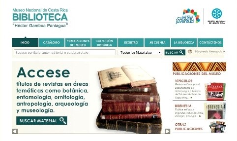 Biblioteca virtual del Museo Nacional de Costa Rica