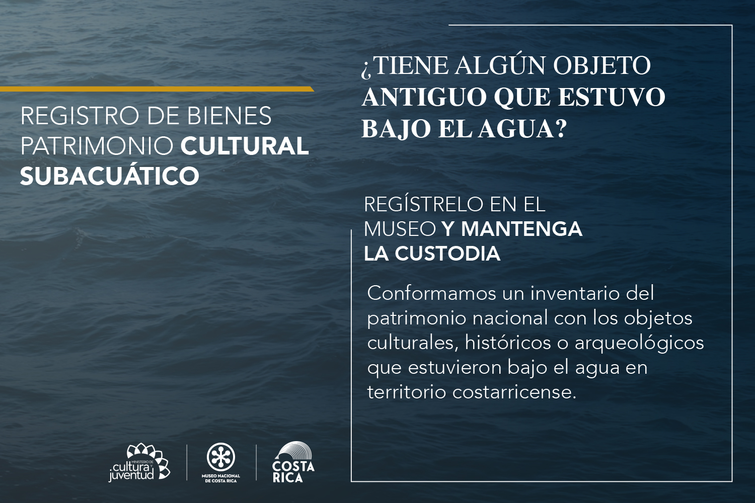 Campaña Registro de bienes patrimonio cultural subacuático, Costa Rica 2022